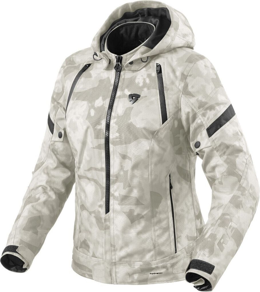 Revit Flare 3 H2O wasserdichte Damen Motorrad Textiljacke, hellgrau, 34