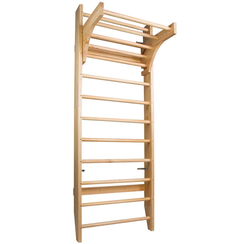 CCLIFE Sprossenwand Kletterwand Turnwand Klimmzugstange Klettergerüst Holz Kinder indoor Erwachsener
