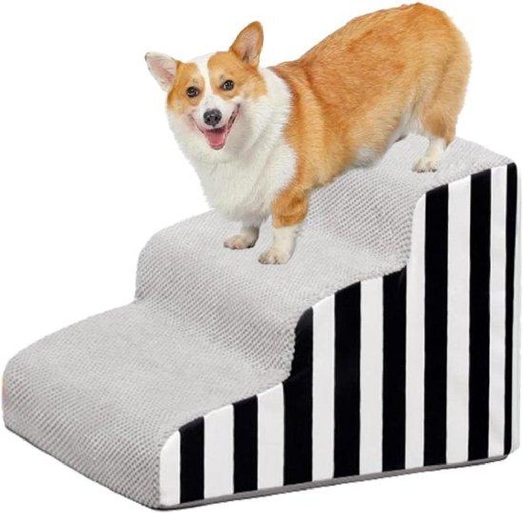 Hundetreppe für Bett und Sofa, Grau, 22kg Tragfähigkeit