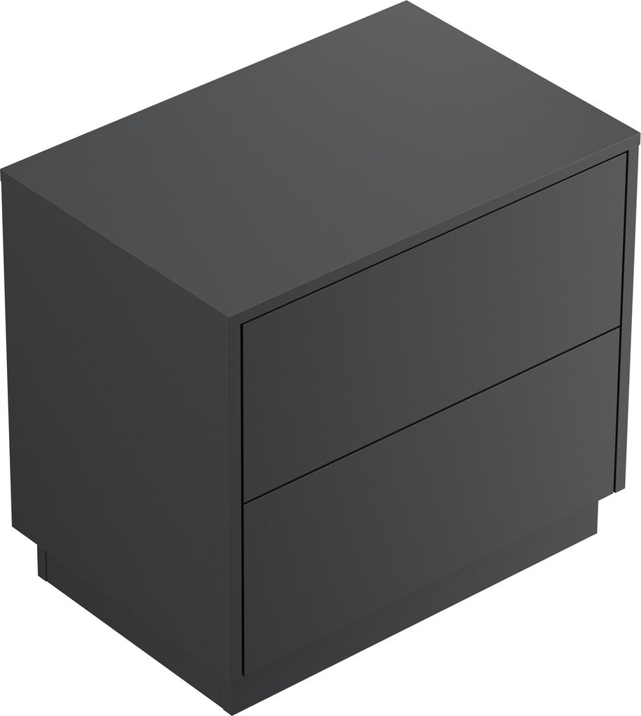 Design Nachttisch Concepto L 60cm stehend, 2 Pushauszüge Grafit : Grafit Varianten: Grafit