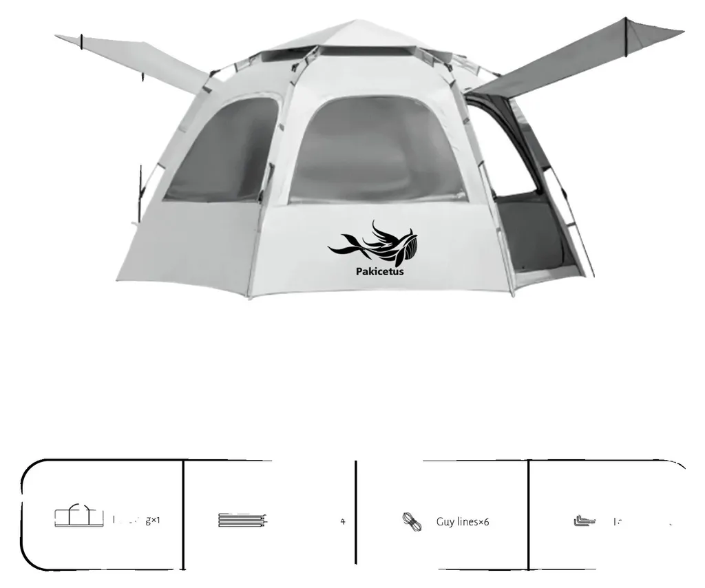 Tente de camping grande taille à déploiement rapide et ultra légère