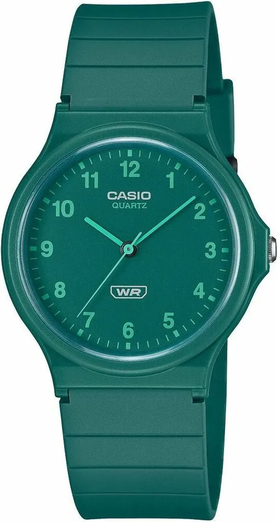 Montre Casio MQ-24B-3BEF Homme - Bracelet Résine Vert et Cadran Épuré