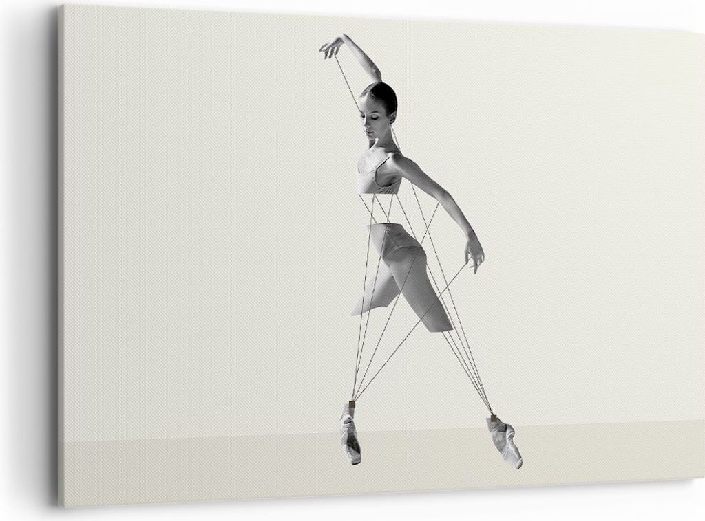Bild auf Leinwand - Leinwandbild - Einteilig - Surreal Ballerina Marionette - 120x80cm - Wand Bild - Wanddeko - Wandbilder - Leinwanddruck - Bilder...