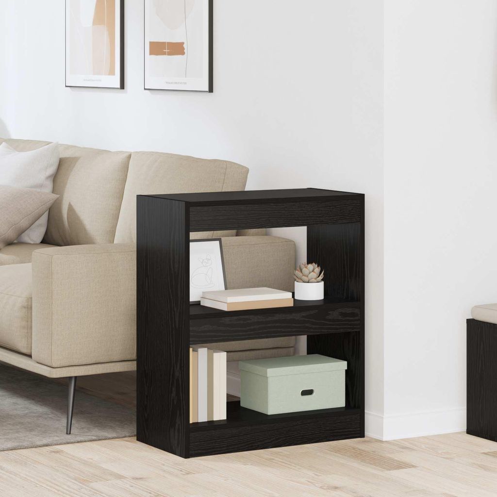 Maison Exclusive - Bücherregal Schwarz Eichen-Optik 60 x 30 x 72 cm Holzwerkstoff