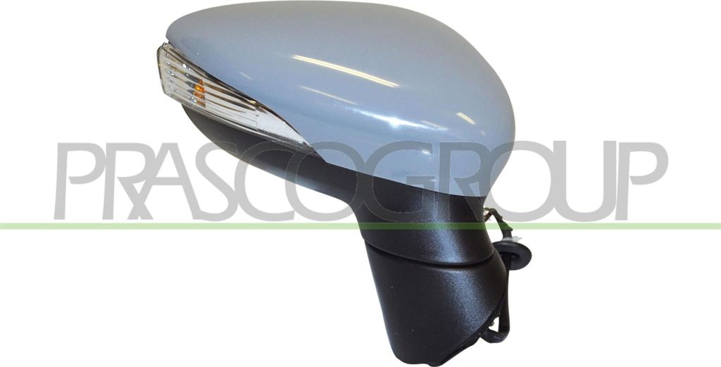 PRASCO FD3447323P Außenspiegel Seitenspiegel Rechts für FORD Fiesta Mk6 Schrägheck (JA8, JR8) Beheizt Grundiert Elektrisch