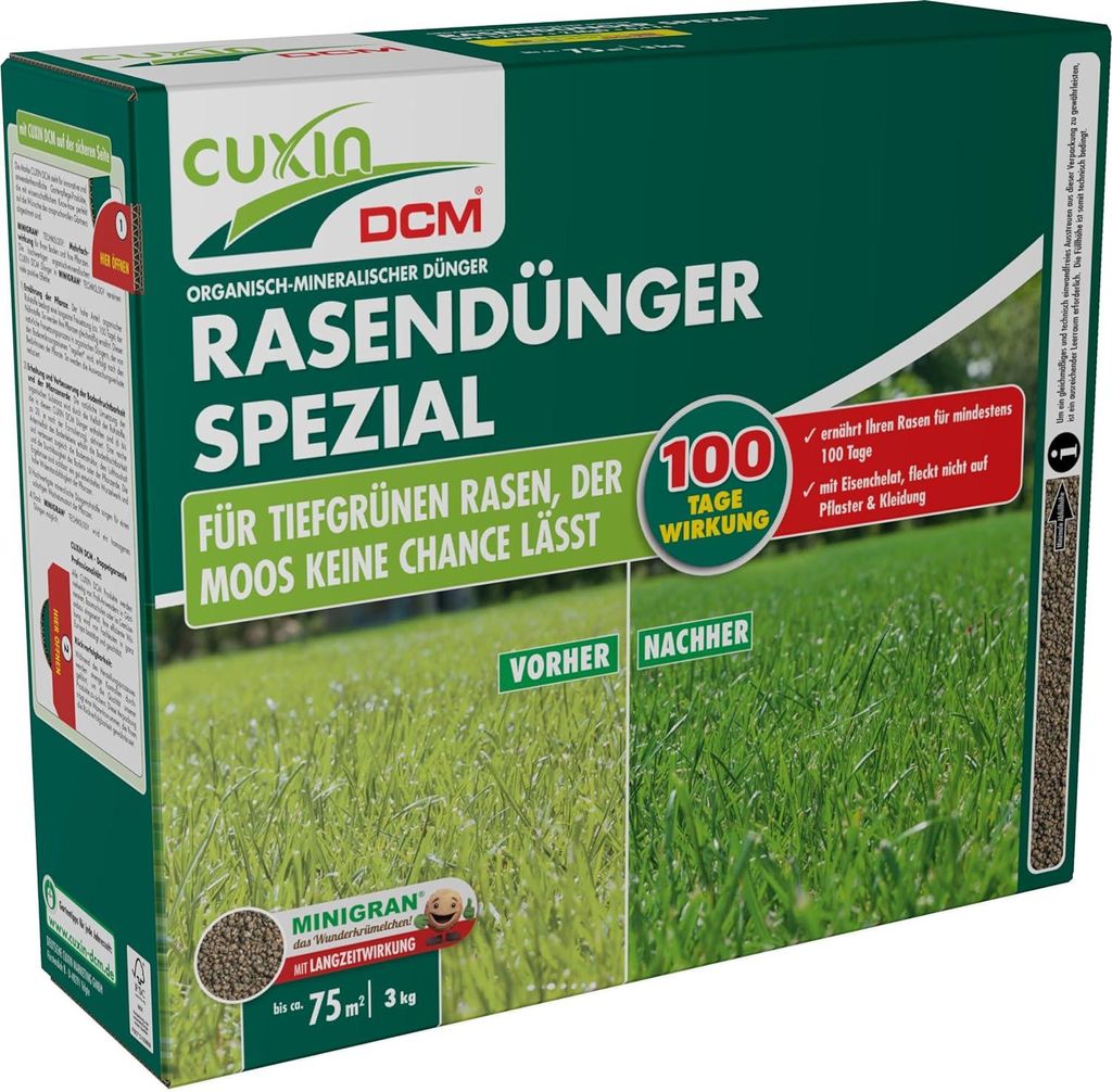 CUXIN DCM Rasendünger Spezial Minigran 3 kg Produktbild 