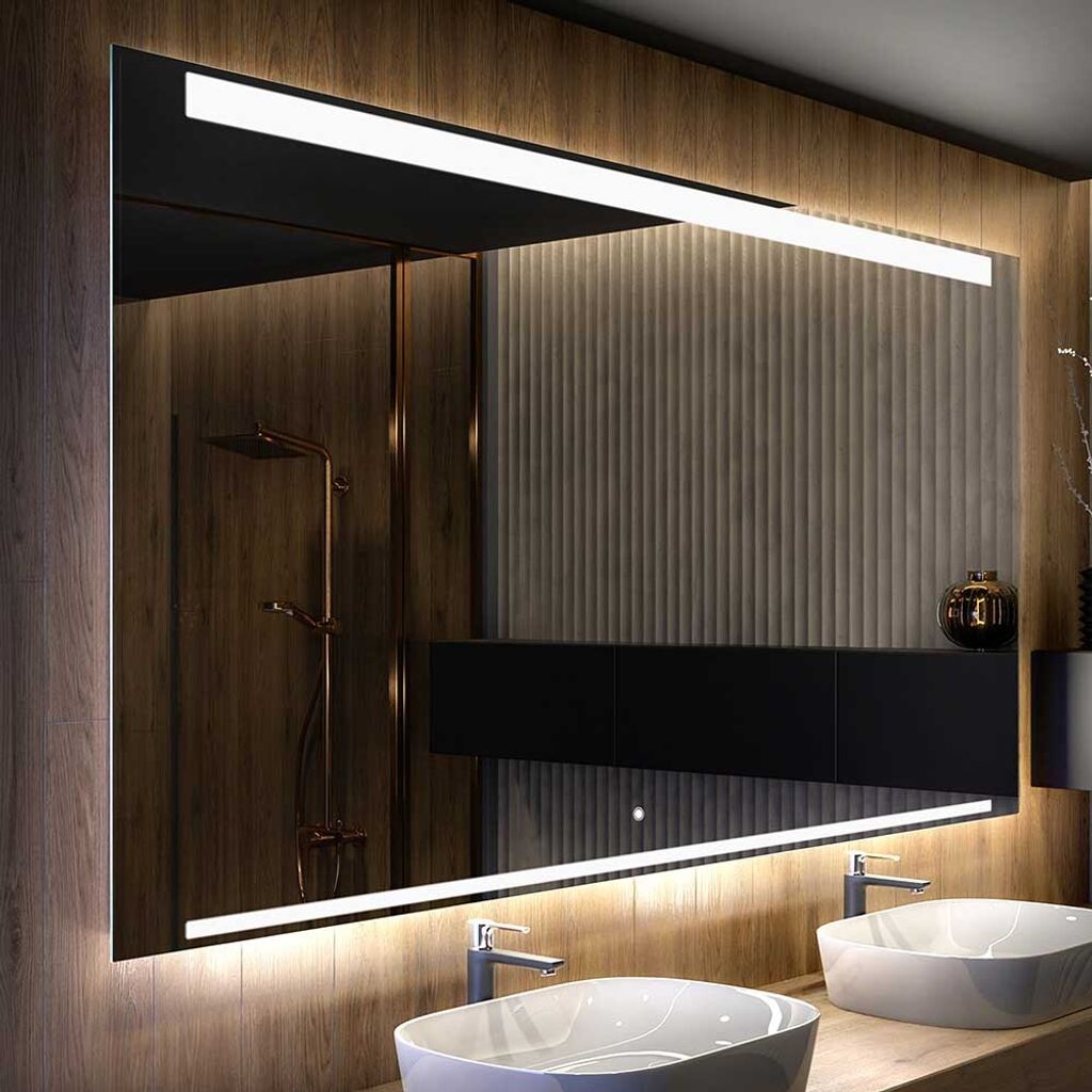 Artforma Badspiegel 130x70 cm - mit LED Beleuchtung - LED Produktbild 