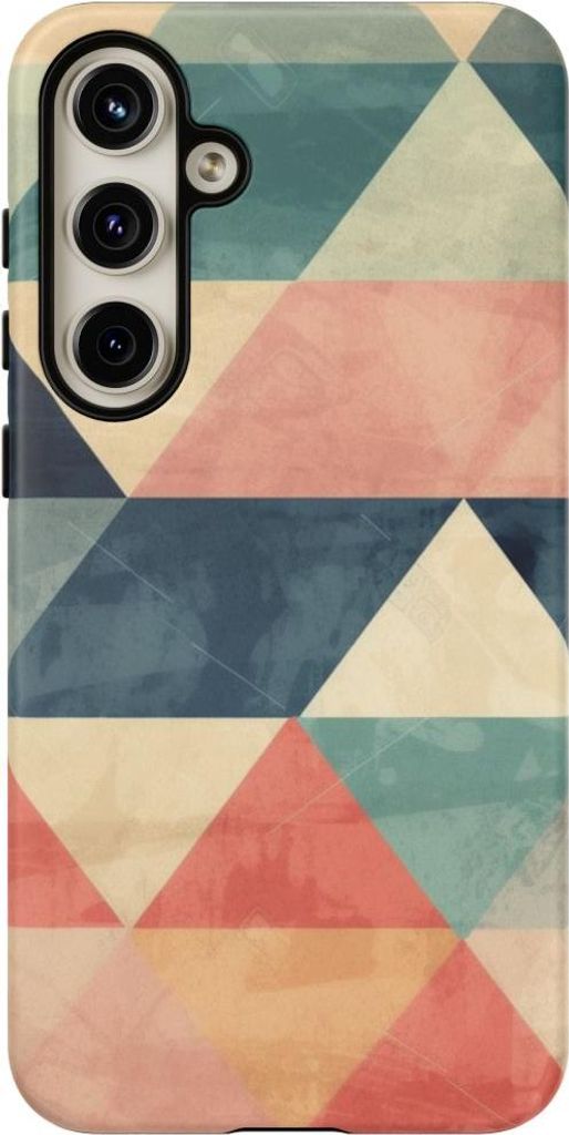 Geometrisches Dreiecksmuster in sanften Farben – Hülle Kompatibel mit Samsung Galaxy S24 Plus
