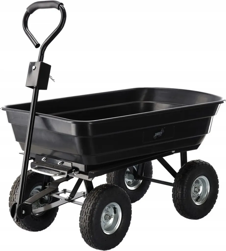 Remorque de jardin à main basculante 75 litres et 300 kg pour potager