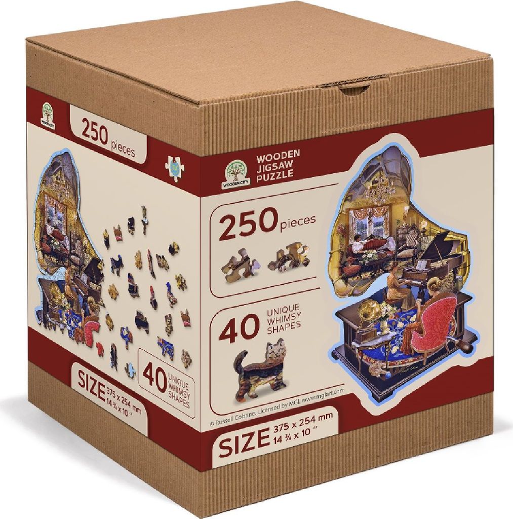 WOODEN CITY Holzpuzzle Gemütliche Drehscheibe 250 Teile ECO