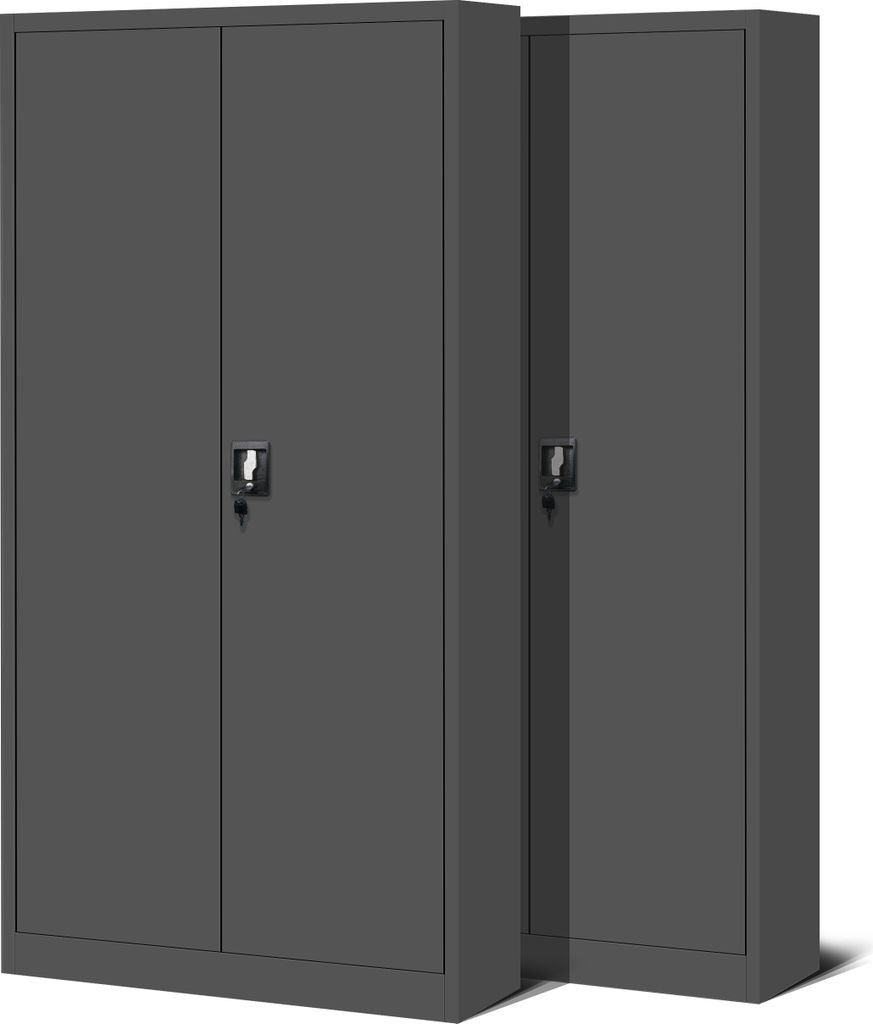 2er Set Aktenschrank C001H Büroschrank Metallschrank Produktbild 