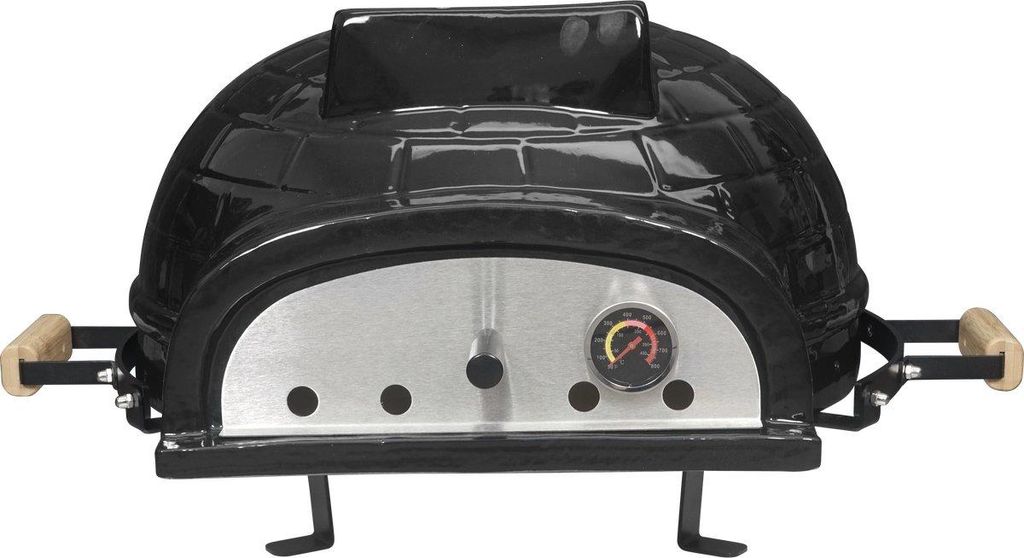 Burnit 21" Keramik-Pizzaofen – Authentische Pizzas in Ihrem eigenen Garten – Tischmodell Holz