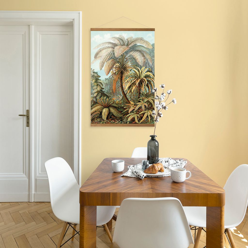 Art for the Home Hängendes Poster Leinen Dschungel Filicinae 100 cm x 70 cm