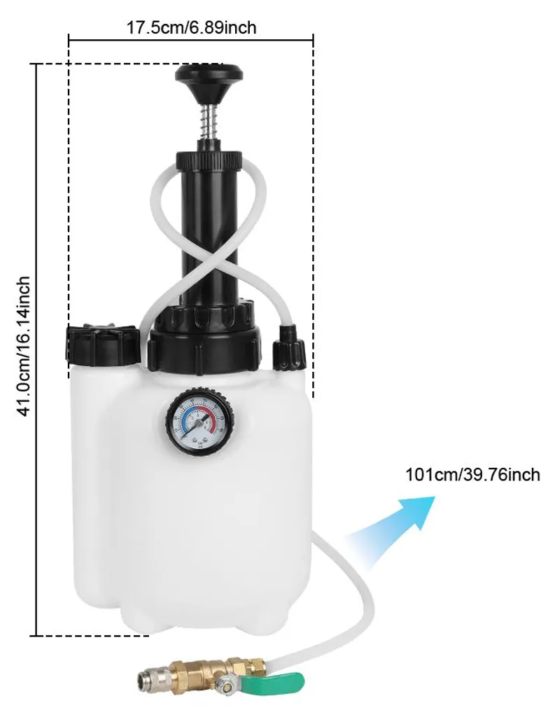 Extracteur de fluides manuel 3 litres polyvalent pour entretien mécanique