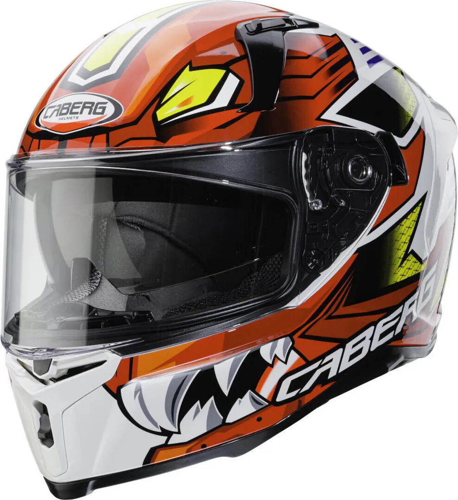 Casque moto intégral route et ville Avalon Giga blanc rouge taille S