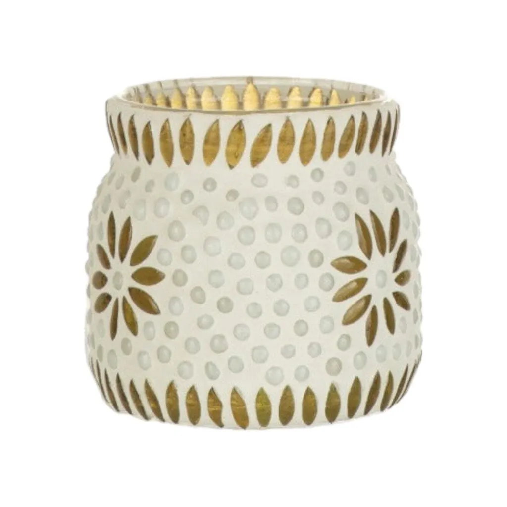 Décoration de Table : Bougeoir J-Line Verre Jaune pour Ambiance Tamisée