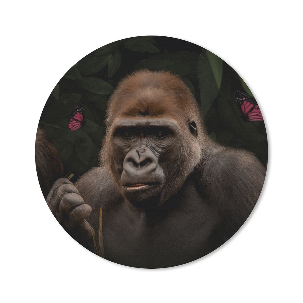 MuchoWow Mauspad Mousepad Schmetterlinge - Affe - Dschungel 30x30 cm - Mousepads - Maus Mat - Pad - Mausunterlage - Tischunterlage - Schreibtisch...