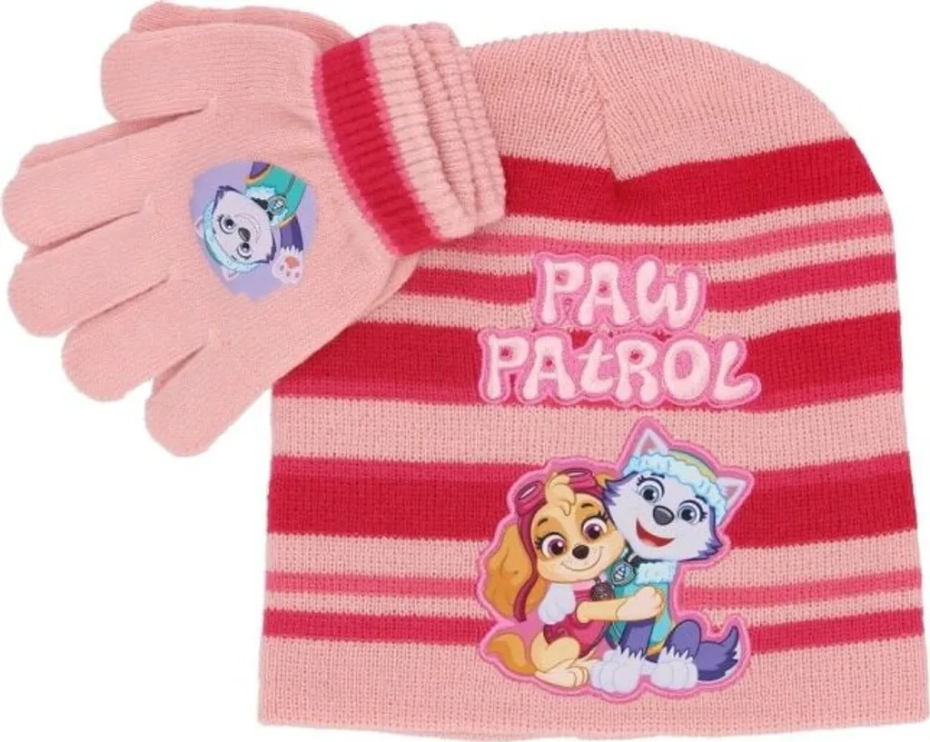 Set Invernale Paw Patrol Rosa: Cappello Skye e Guanti per Bambina
