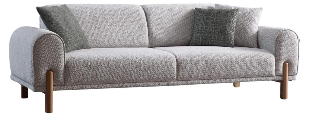 Villa Möbel Sofa Adonis Farbe: Beige Stellvariante:2-Sitzer mit Relax-/Bettfunktion durch umklappbare Rückenlehne