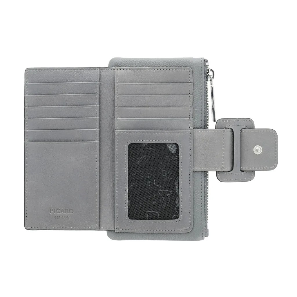Porte-monnaie Picard Paola 1 Wallet Rock gris en cuir véritable élégant - 7