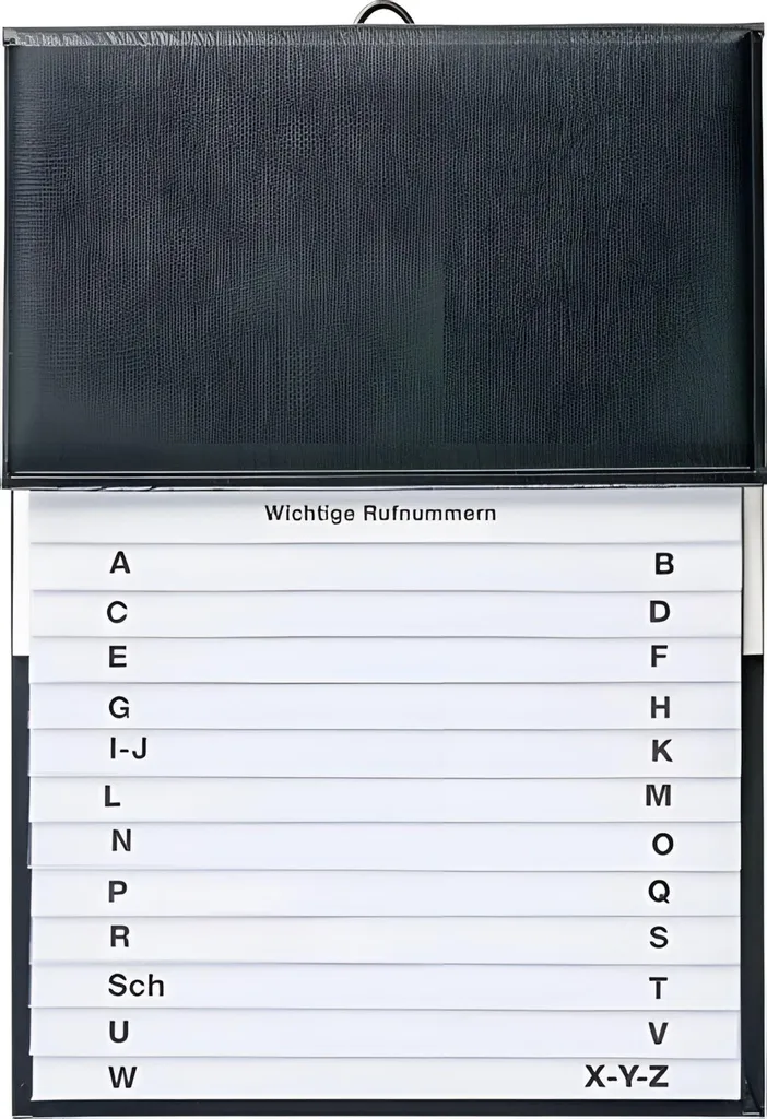 Répertoire à écailles BRUNNEN 106433590 format 15,5x22,3 cm coloris noir