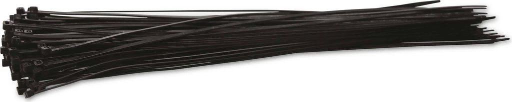 KSS Kabelbinder-Sortiment Polyamid 6.6, schwarz, 432x4,8, UV-beständig, 100 Stück