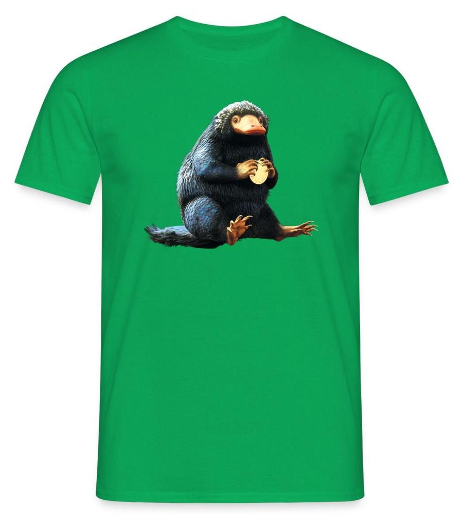 Spreadshirt Fantastic Beasts Niffler Beschützt Münze Männer T-Shirt, S, Kelly Green