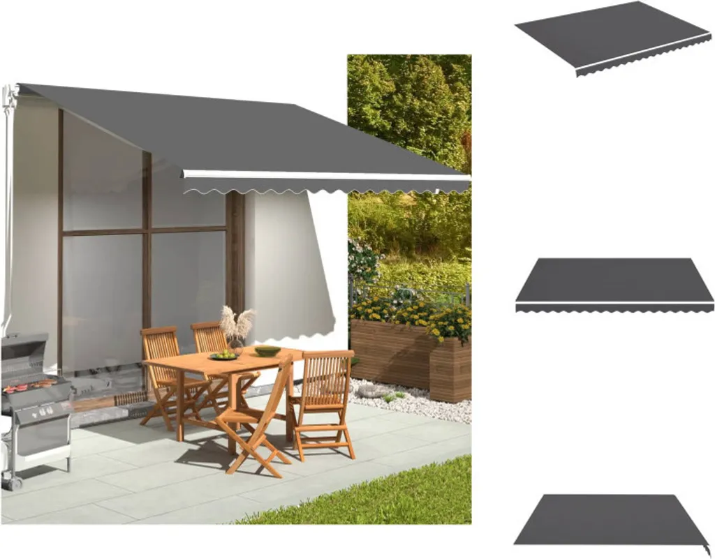 vidaXL Telo da sole antracite 4,5x3,5 m - Tende da sole