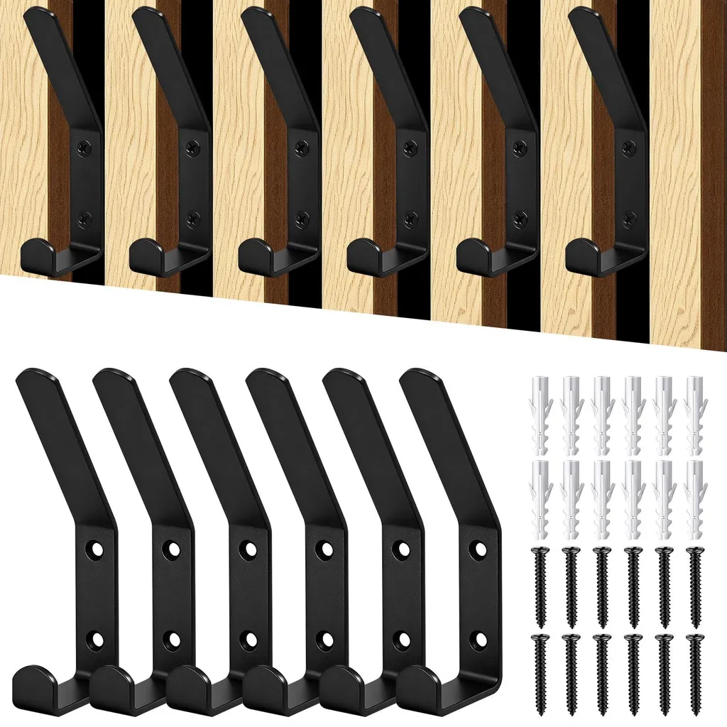 Supports muraux pour panneaux acoustiques - Crochets noirs 13mm x6