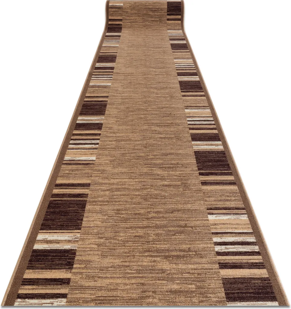 Grand tapis de passage ADAGIO beige 57x110 cm pour entrée et couloir