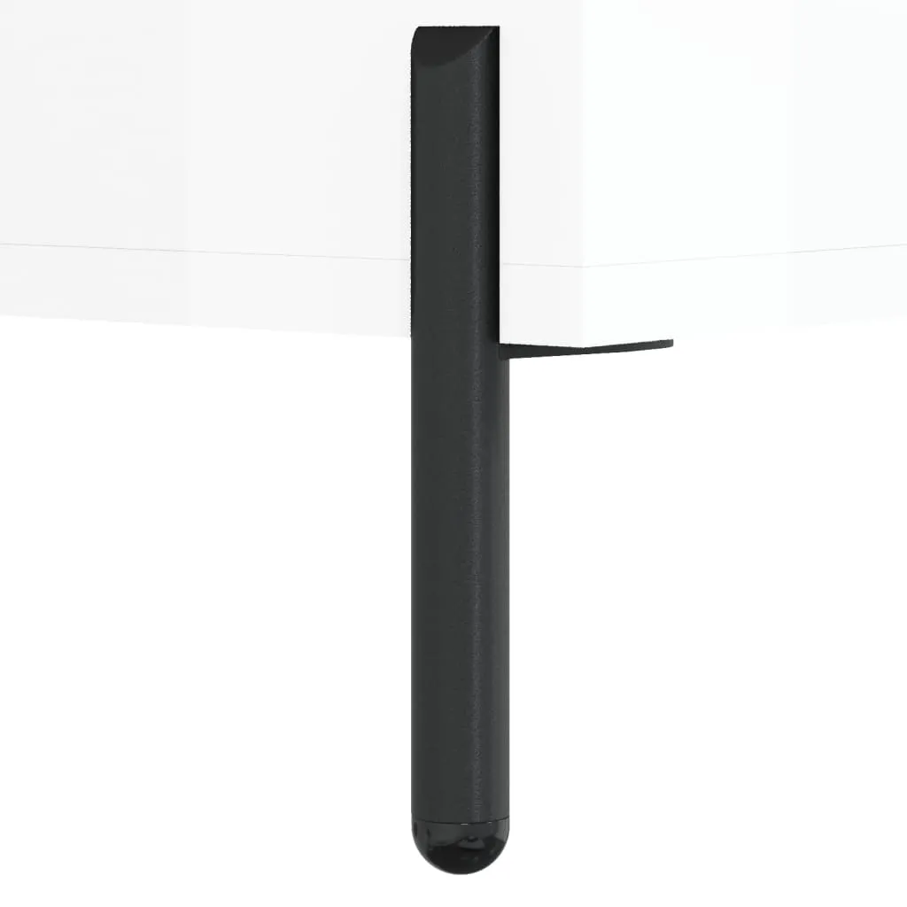 Scrivania Bianca Lucida 140x50 - Scrivania Computer Salvaspazio Legno - 10