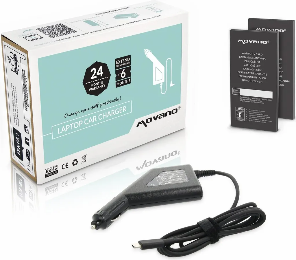 Adaptateur allume-cigare USB-C 65W puissant pour ordinateur portable