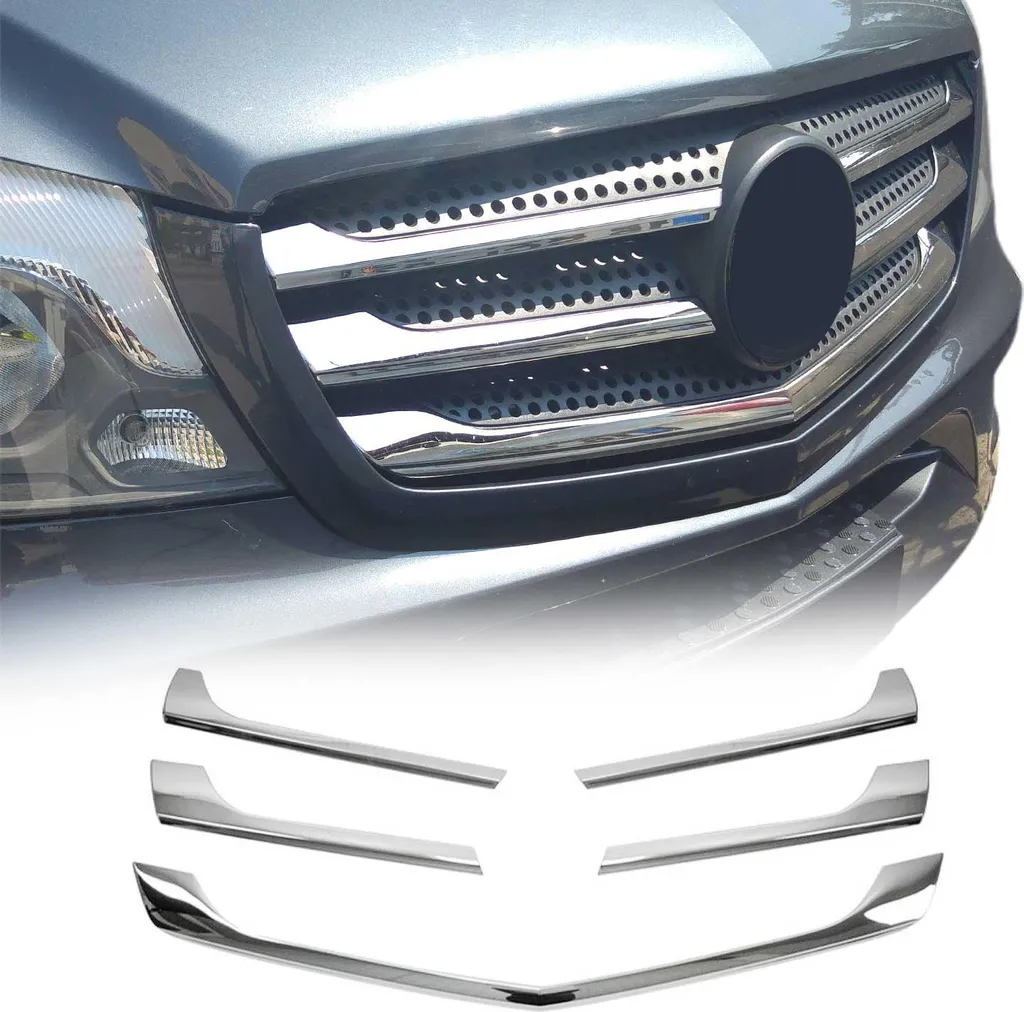 5 Modanature Griglia Inox Cromate per Mercedes Sprinter 2013-2018
