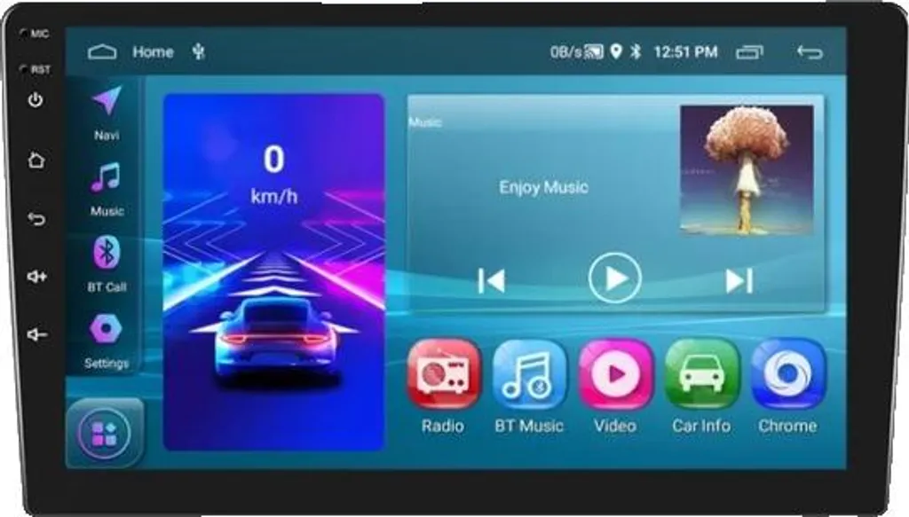 Autoradio Tactile 10 Pouces 2G+64G - Système Fluide Android Auto CarPlay