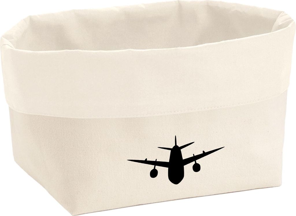 Huuraa Organizer Flugzeug Flieger 8 Liter Large Canvas Baumwolle Utensilo Geschenkidee