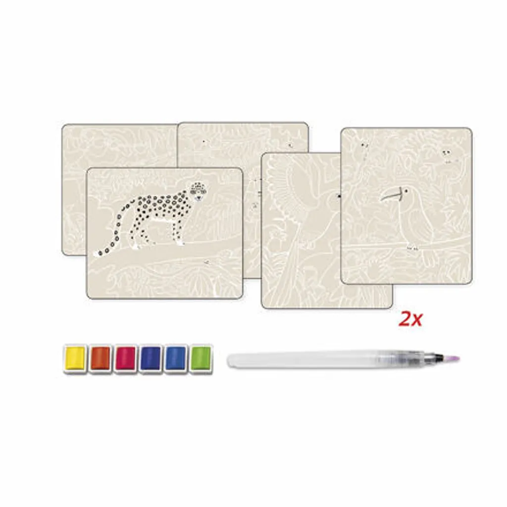 Kit de bricolage Jungle Sycomore avec planches aquarelle enfant 7 ans