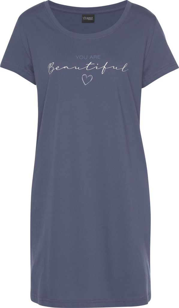 Vivance Dreams Bigshirt blau Größe 36/38