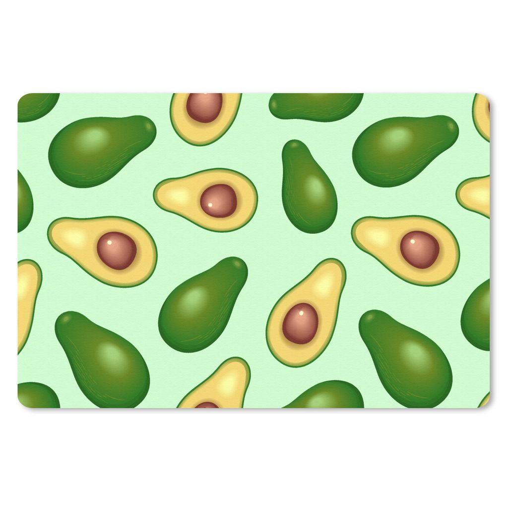 MuchoWow Mauspad Mousepad Avocado - Muster - Grün 27x18 cm - Mousepads - Maus Mat - Pad - Mausunterlage - Büroartikel - Desk Matten