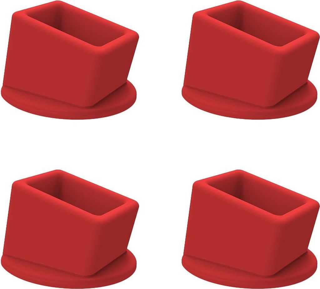 INF 4er-Pack Silikon Sicherheitsgurt Schnalle Abdeckungen: Kratzschutz, Universal Rot
