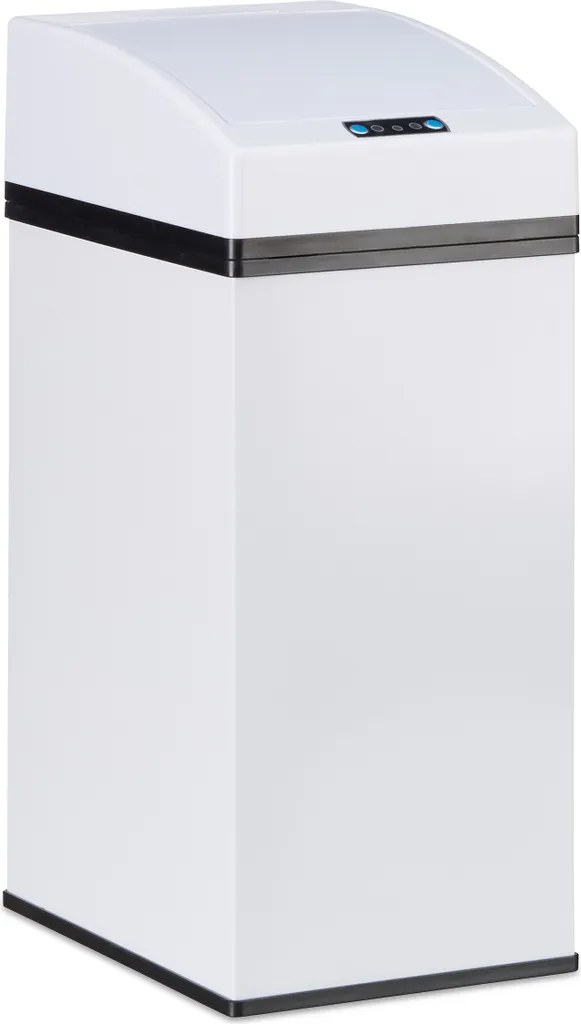 Poubelle Inox Brossé avec Ouverture Sans Contact et Seau Intérieur Pratique