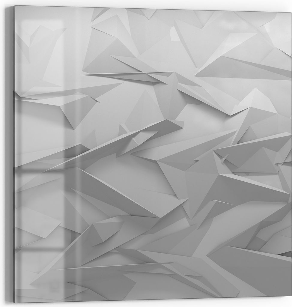 DEQORI Magnettafel Glas 50x50 cm 'Geometrische Eleganz' beschreibbar Whiteboard Küche