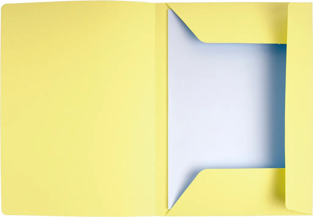 Pochette de rangement A4 jaune Canari pour archivage bureau x50