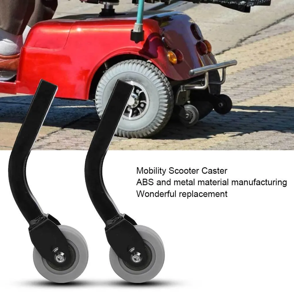 Roulette pour scooter de mobilité increvable en polyuréthane noir 80mm