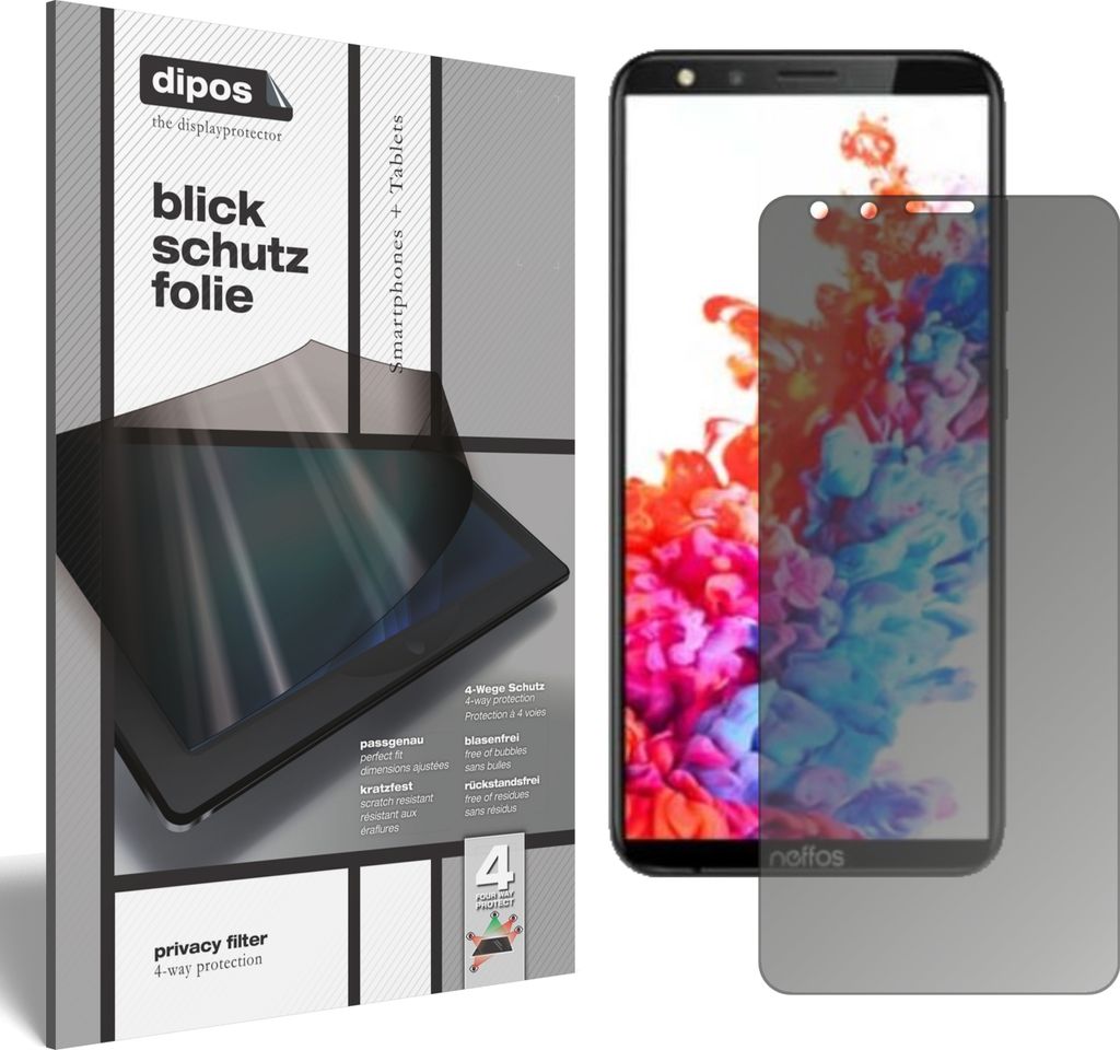 Blickschutzfolie für TP-Link Neffos C7 Lite matt Schutzfolie Folie Display Schutz dipos