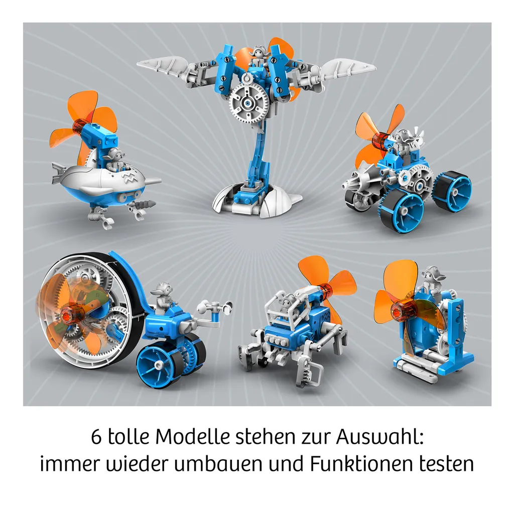 KOSMOS 621056 Wind Bots : Kit de Construction Robot Éolien 6-en-1 - 3