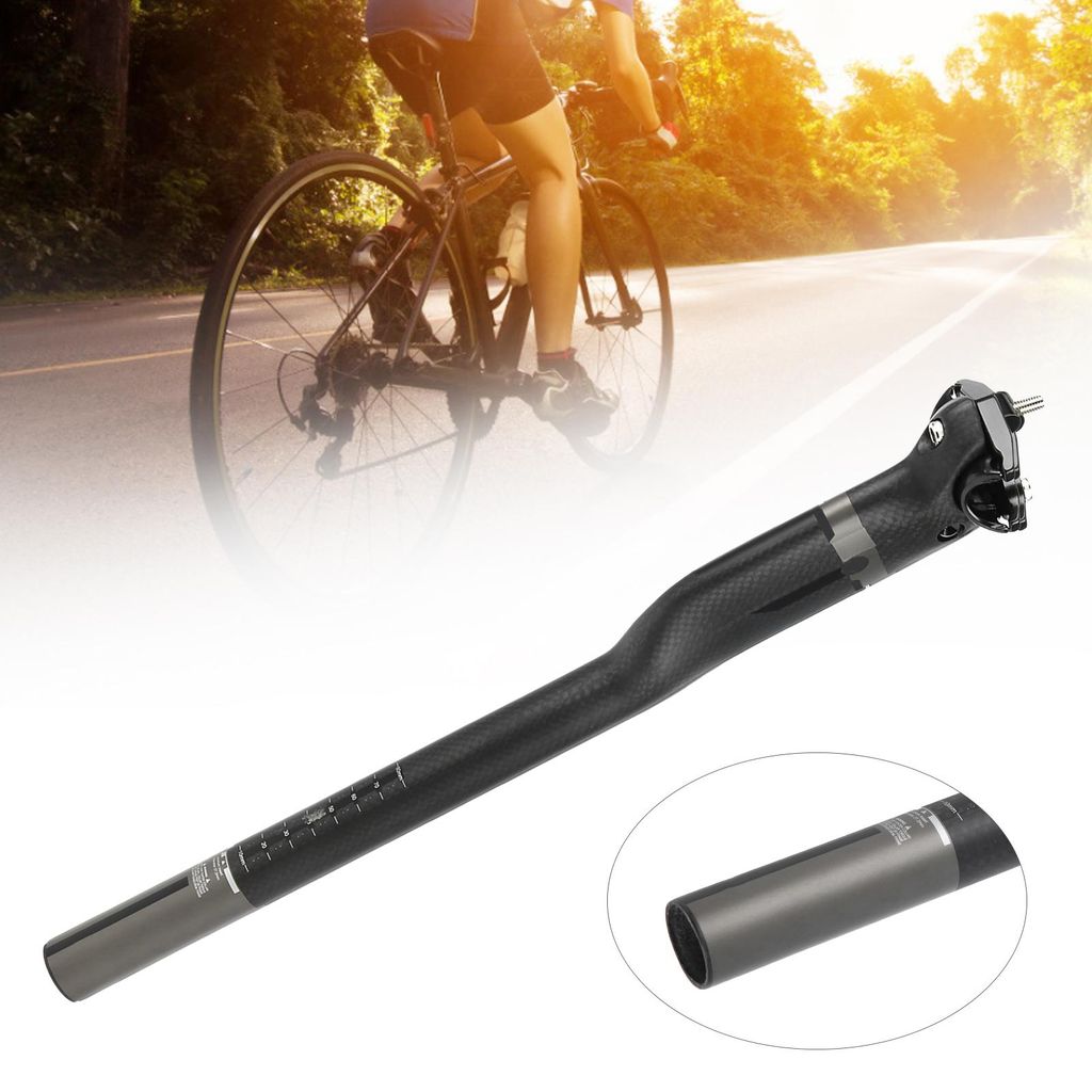 Carbon Faserfahrrad -Sattelstütze 27,2 x 400 mm Klapprad für Fahrradfahrrad für Fahrrad -Pfostenröhrchen