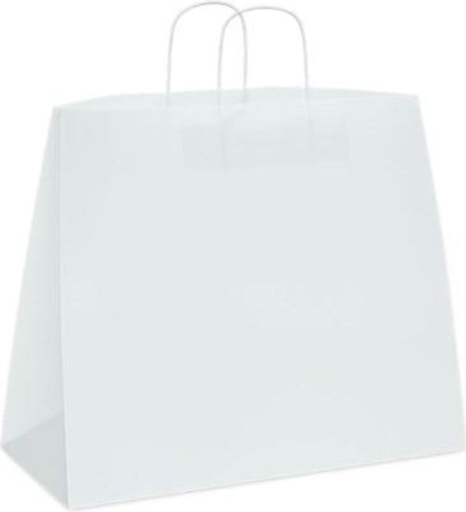 Große Papiertüte für Geschenke 500 x 180 x 390, weiß
