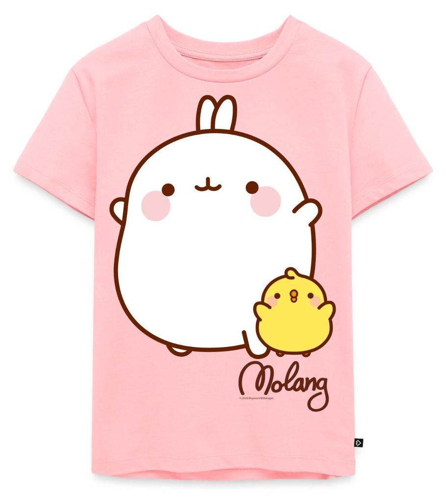 Spreadshirt Molang Piu Piu Freunde Kinder Premium T-Shirt, 134/140 (8 Jahre), Rosa