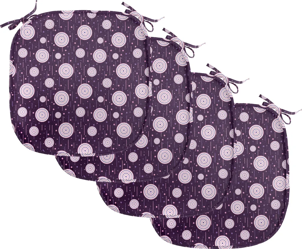 Cuscini Sedie Sala da Pranzo 40x40 Impermeabili - Set 4 ABAKUHAUS Viola
