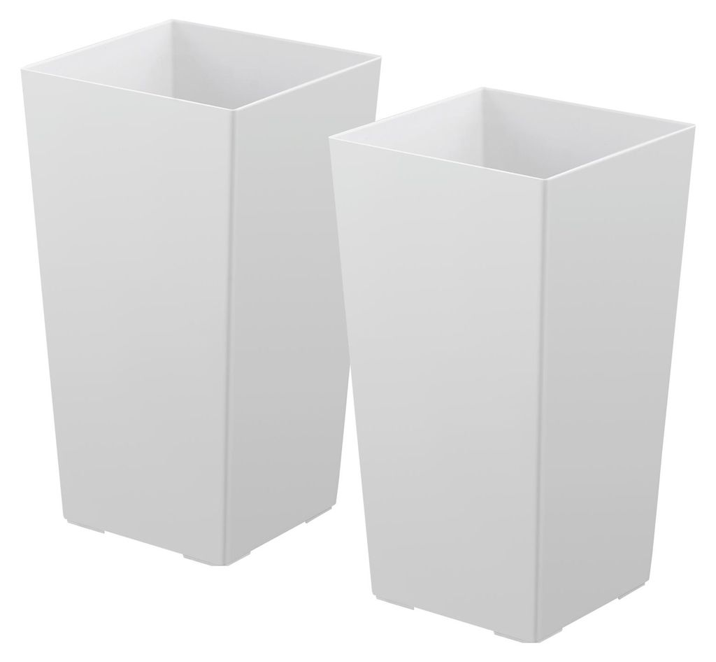 SucceBuy Pflanztopf 300x300x550 mm 2er-Set, Blumentopf, Blumenkübel, PP-Pflanzgefäß, Pflanzkasten mit Innentopf und Abflusslöchern, Ideal für ...